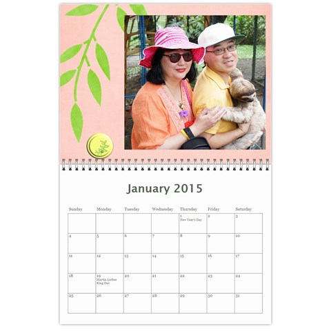 2015 Calender By Tina Jan 2015