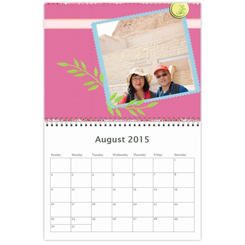 2015 Calender By Tina Aug 2015