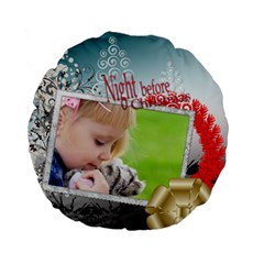 XMAS - Standard 15  Premium Plush Fleece Round Cushion 