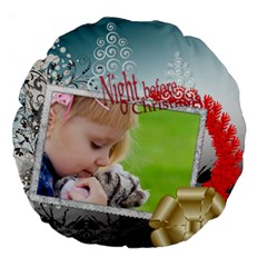 xmas - Large 18  Premium Plush Fleece Round Cushion 