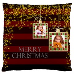 christmas - Large Premium Plush Fleece Cushion Case (One Side)