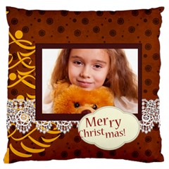 christmas - Large Premium Plush Fleece Cushion Case (One Side)