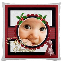 christmas - Large Premium Plush Fleece Cushion Case (One Side)