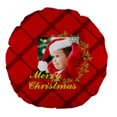 xmas - Large 18  Premium Plush Fleece Round Cushion 