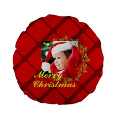 xmas - Standard 15  Premium Plush Fleece Round Cushion 