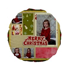 xmas - Standard 15  Premium Plush Fleece Round Cushion 