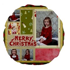 xmas - Large 18  Premium Plush Fleece Round Cushion 