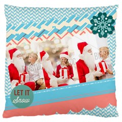 xmas - Large Premium Plush Fleece Cushion Case (Two Sides)