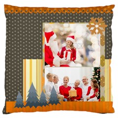 xmas - Large Premium Plush Fleece Cushion Case (Two Sides)