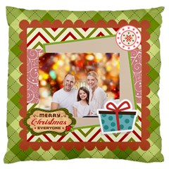 xmas - Large Premium Plush Fleece Cushion Case (Two Sides)