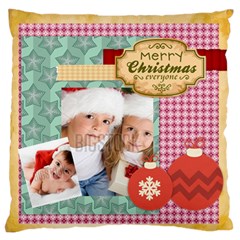 xmas - Large Premium Plush Fleece Cushion Case (Two Sides)