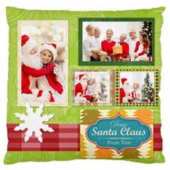 xmas - Large Premium Plush Fleece Cushion Case (Two Sides)