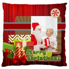 xmas - Large Premium Plush Fleece Cushion Case (Two Sides)