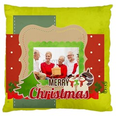 xmas - Large Premium Plush Fleece Cushion Case (Two Sides)