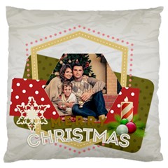 xmas - Large Premium Plush Fleece Cushion Case (Two Sides)