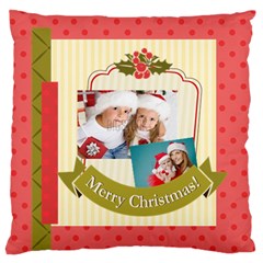 xmas - Large Premium Plush Fleece Cushion Case (Two Sides)