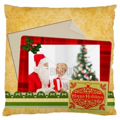 xmas - Large Premium Plush Fleece Cushion Case (Two Sides)