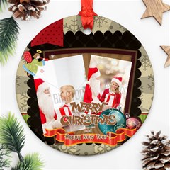 xmas - Round Ornament (Two Sides)