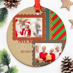 xmas - Round Ornament (Two Sides)