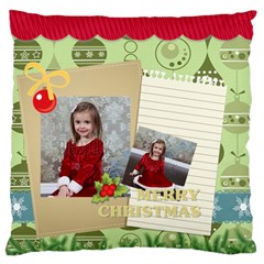 xmas - Large Premium Plush Fleece Cushion Case (Two Sides)