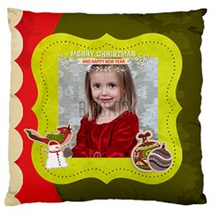 xmas - Large Premium Plush Fleece Cushion Case (Two Sides)