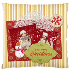 xmas - Large Premium Plush Fleece Cushion Case (Two Sides)