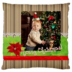 xmas - Large Premium Plush Fleece Cushion Case (Two Sides)