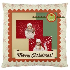 xmas - Large Premium Plush Fleece Cushion Case (Two Sides)