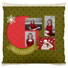 xmas - Large Premium Plush Fleece Cushion Case (Two Sides)