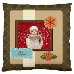 xmas - Large Premium Plush Fleece Cushion Case (Two Sides)