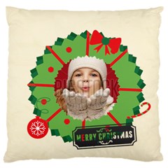 xmas - Large Premium Plush Fleece Cushion Case (Two Sides)