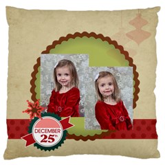 xmas - Large Premium Plush Fleece Cushion Case (Two Sides)