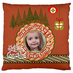 xmas - Large Premium Plush Fleece Cushion Case (Two Sides)