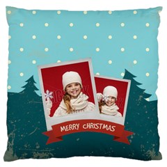 xmas - Large Premium Plush Fleece Cushion Case (Two Sides)