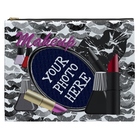 Makeup Black Cosmetic Bag Xxxl By Chere s Creations Front