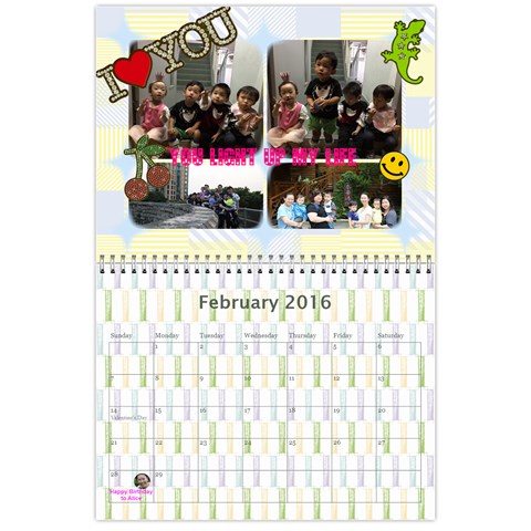 4 Dragon Calendar By Alice Lam Feb 2016