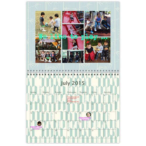 4 Dragon Calendar By Alice Lam Jul 2015