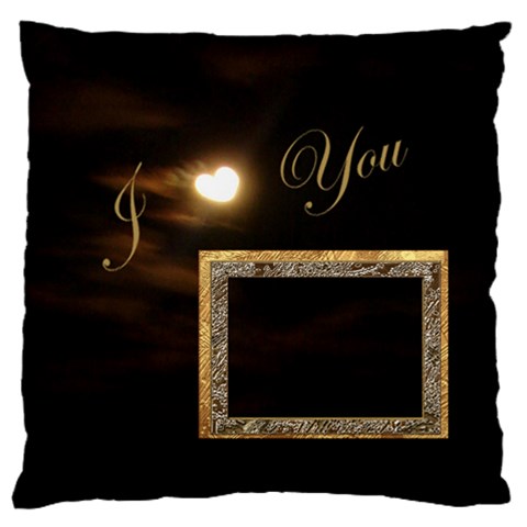 I Heart You Moon Large Flano Cusion Case By Ellan Front