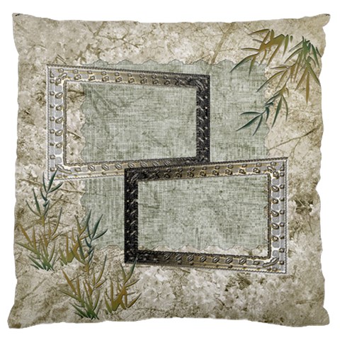 Neutral Shadow Frame Large Flano Cusion Case By Ellan Front