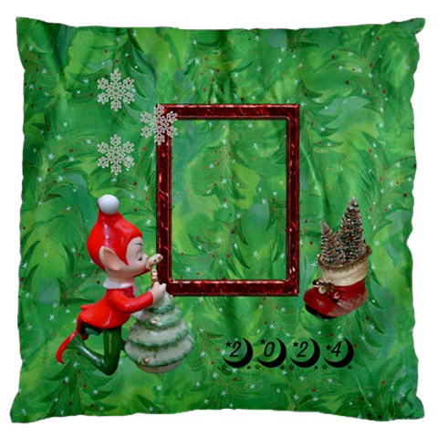 Christmas4 Large Flano Cusion Case By Ellan Front