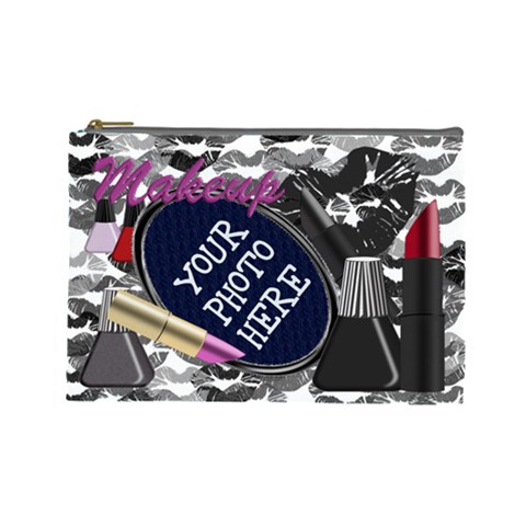 Makeup Black Cosmetic Bag L By Chere s Creations Front
