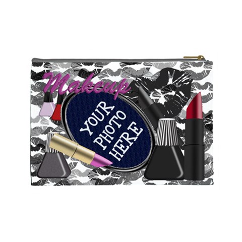 Makeup Black Cosmetic Bag L By Chere s Creations Back