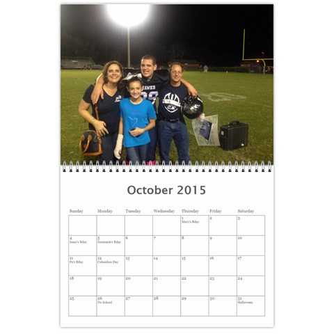 Calendar 2014 By Kathleen Oct 2015