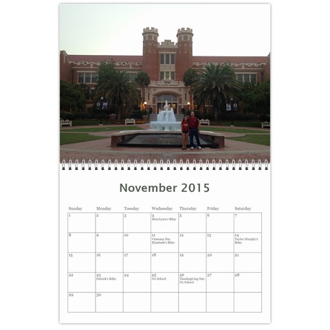 Calendar 2014 By Kathleen Nov 2015