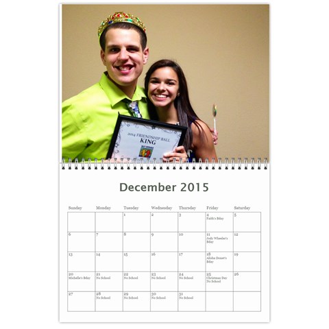 Calendar 2014 By Kathleen Dec 2015