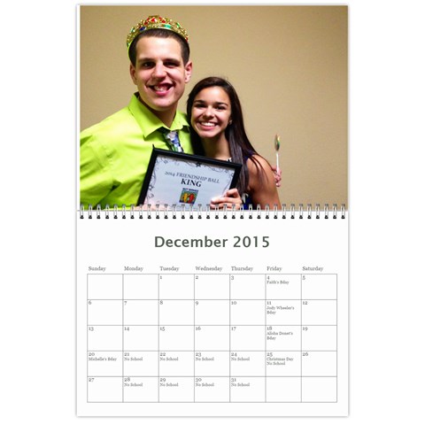 Calendar 2014 By Kathleen Dec 2015