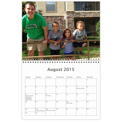 Calendar 2014 By Kathleen Aug 2015