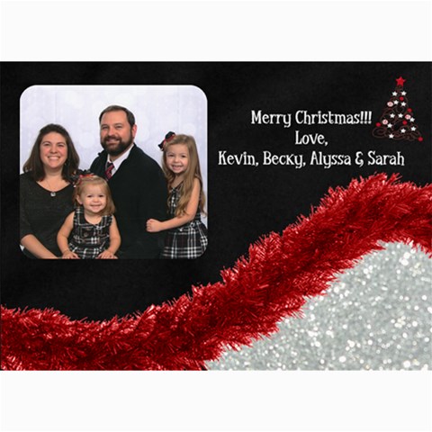 Xmas 2014 By Becky 7 x5  Photo Card - 1