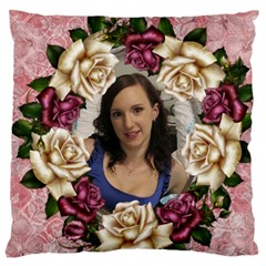 Roses and Lace Standard Flano Cushion Case - Standard Flano Cushion Case (One Side)