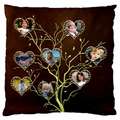 Family Tree Standard Flano Cushion Case - Standard Premium Plush Fleece Cushion Case (One Side)